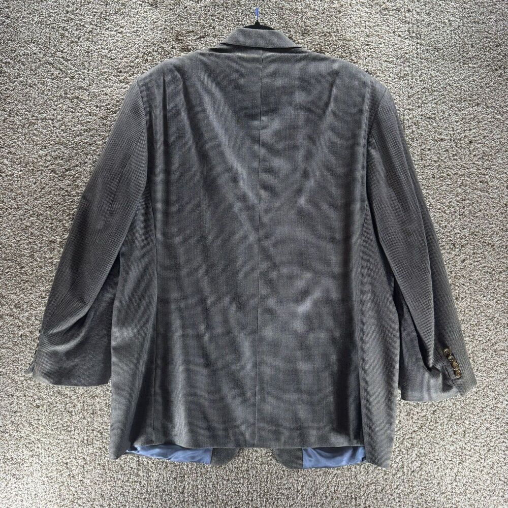 Vintage Ralph Ralph Lauren Blazer Men 48 Gray Wool Silk Union Made Double RL RRL - Picture 13 of 16